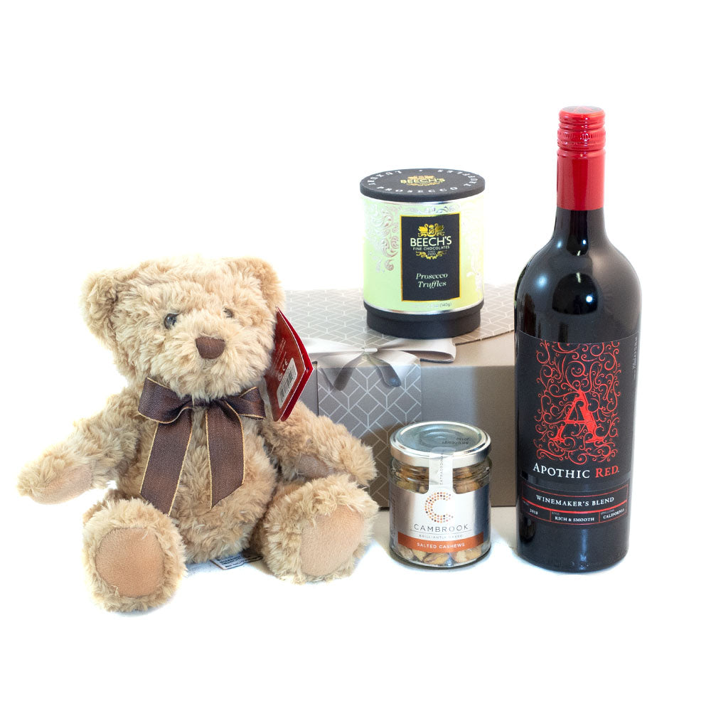 Teddy Bear Red Wine Gift Hamper