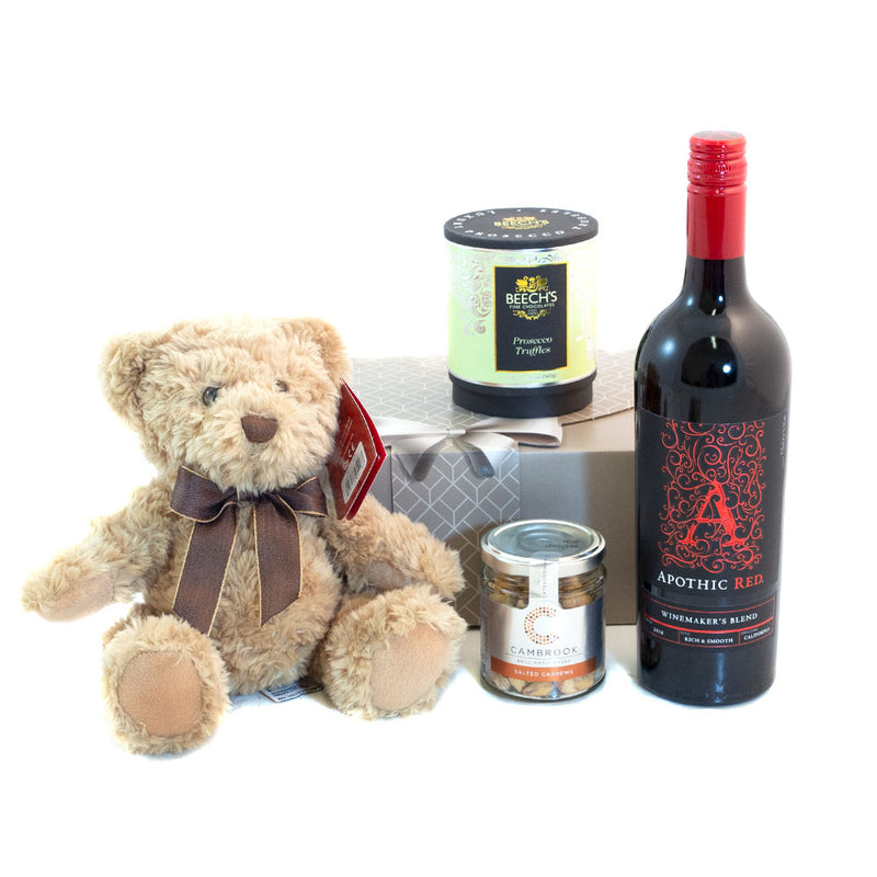 Teddy Bear Red Wine Gift Hamper