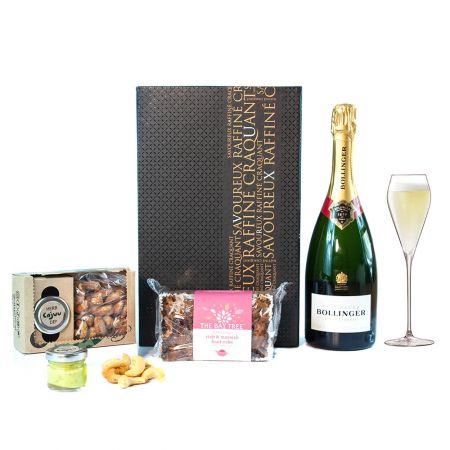 Bollinger Champagne With Cake & Cashew Nuts