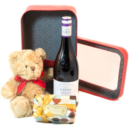 Red Wine Teddy Bear Gift